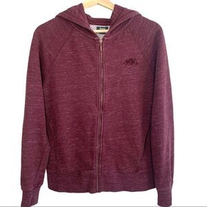 Roots Zip-up Hoodie in Maroon